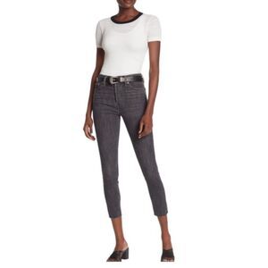 Levi’s Jeans Wedgie Skinny Size 25 Raw‎ Hem Black High Waist Button Fly